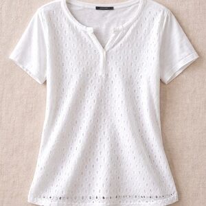 Rafaella White Eyelet Top | Oversized Fit | Clean Girl | Summer Chic